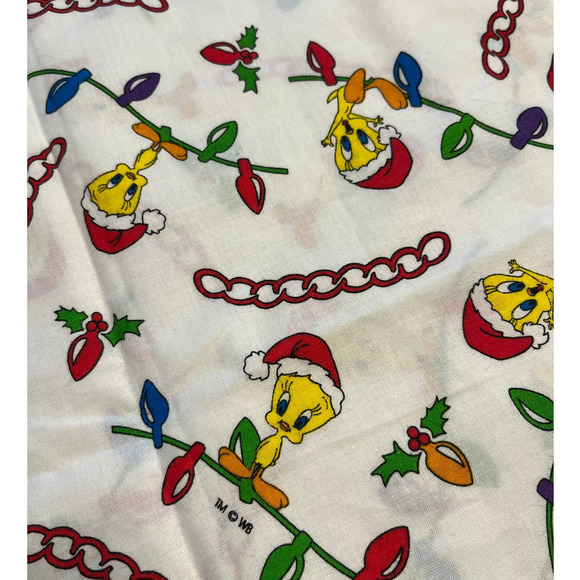 Vintage 1990's Tweety Bird Christmas Lights Fabric - Picture 2 of 3